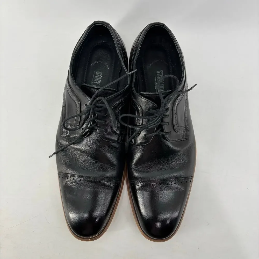 Stacy Adams Size 10 Mens Black Oxford Lace Up Dress Shoe Career